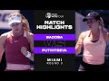 Paula Badosa vs. Yulia Putintseva | 2022 Miami Round 3 | WTA Match Highlights