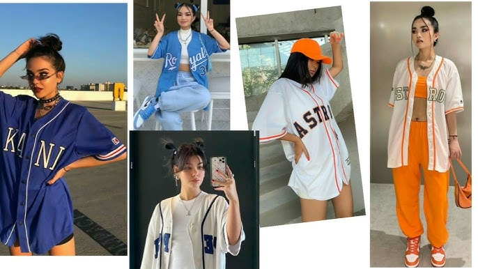 girly cute baseball jersey outfits