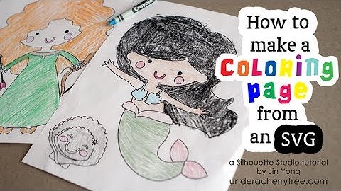 How to make a coloring page or digital stamp from an SVG with Silhouette Studio