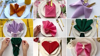 10 Easy Napkin Folding Ideas | Beautiful Table Setting Tutorials
