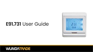 E91 713 Touchscreen Thermostat User Guide