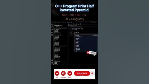 program to print half pyramid pattern in C++ | #youtube #ytshorts #trending #shorts #coding #shorts