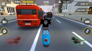 City traffic moto racing game screenshot 2