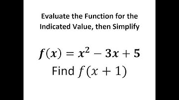 Evaluate the Function for the Indicated Value, Then Simplify