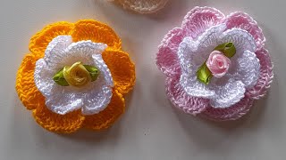 FLOR EM CROCHÊ /PASSO A PASSO 