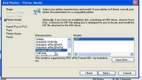 Adding a PDF Printer to AutoCAD