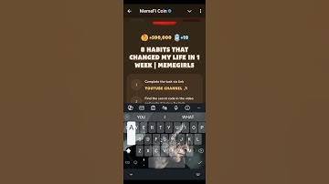 Memefi code for 8 Habits that changed my life in 1 week. #memefi #memeficode