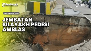Jembatan Silayakh Pedesi Amblas Diterjang Banjir Sungai Alas