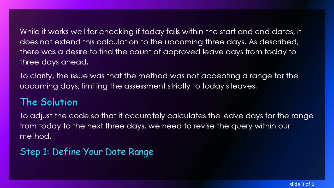 How to Calculate Leave Days in Ruby on Rails for Upcoming 3 Days Using Date Ranges