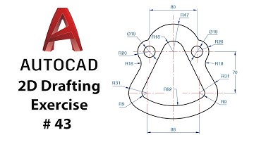 AutoCAD 2D Drafting Exercise # 43 - Basic to Advance in Hindi