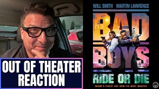 BAD BOYS: RIDE OR DIE Out of the Theater REACTION!! | Will Smith | Sony Pictures