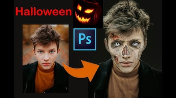 HALloween Video Editing | Photoshop Tutorial | Skull Zombie Face Tutorial | Photoshop