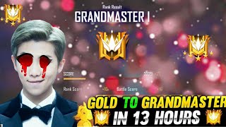 Global Top 1 In Only 1 Night Gold To Grandmaster Rank Push Highlights - Garena Free Fire | Bd Miron