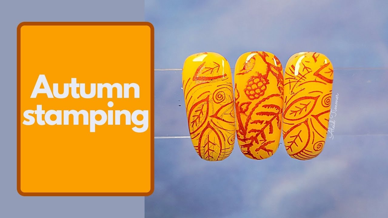 How to | Basic Nail Art Designs | Autumn stamping