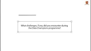 Data Champions Programme: Experiences and Challenges as a Data Champion