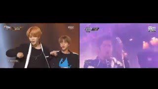 BTS 방탄소년단 \& Shinhwa 신화 - Perfect Man 퍼펙트맨  comparison