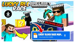 Lucky block race map  for Minecraft pocket edition| epic mods MCPE| screenshot 4