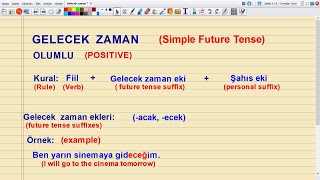 Gelecek Zaman - Future Tense