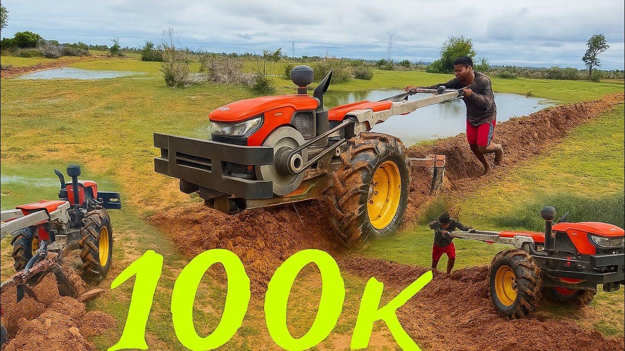 Kubota ZT 155 Plowing