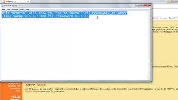 Configure YII Framework on XAMPP
