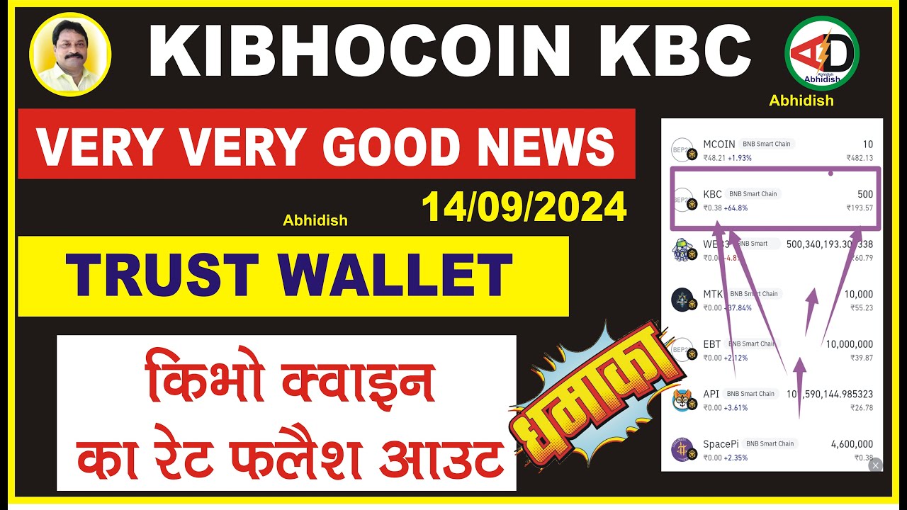 kibhocoin kbc#vewry very good news#trust wallet#किभो क्वाइन का रेट ...