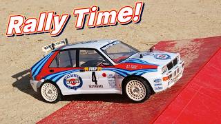 Tamiya TT02 Lancia Delta integrale Rally RC Car racing! - YouTube