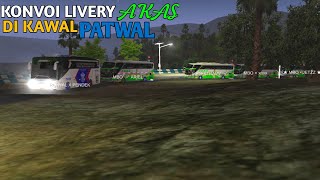 KONVOI LIVERY AKAS DI KAWAL PATWAL¹ || MBO TEAM || BUS SIMULATOR INDONESIA screenshot 1