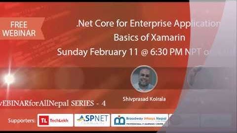 webinarforAllNepal Series-4 (Basics of Xamarin)