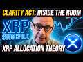 XRP Stockpile/Allocation , Ripple CEO 99% To Zero & Clarity Act Whispers