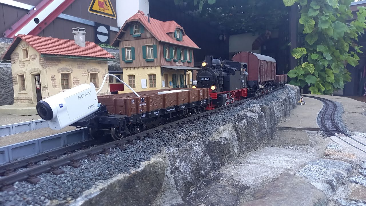 Gartenbahn Fahrvideo Führerstandsmitfahrt - HSB