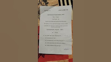 +3 first year 2nd semester (compulsory Odia )  questions paper .. Berhampur University ...✨
