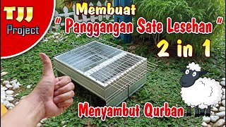 Membuat panggangan sate Lesehan 2 in 1 dari baja ringan, menyambut hari raya qurban