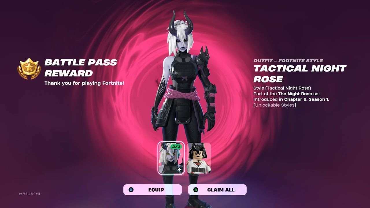 Reaching Tier 100 (Unlocking Tactical Night Rose)