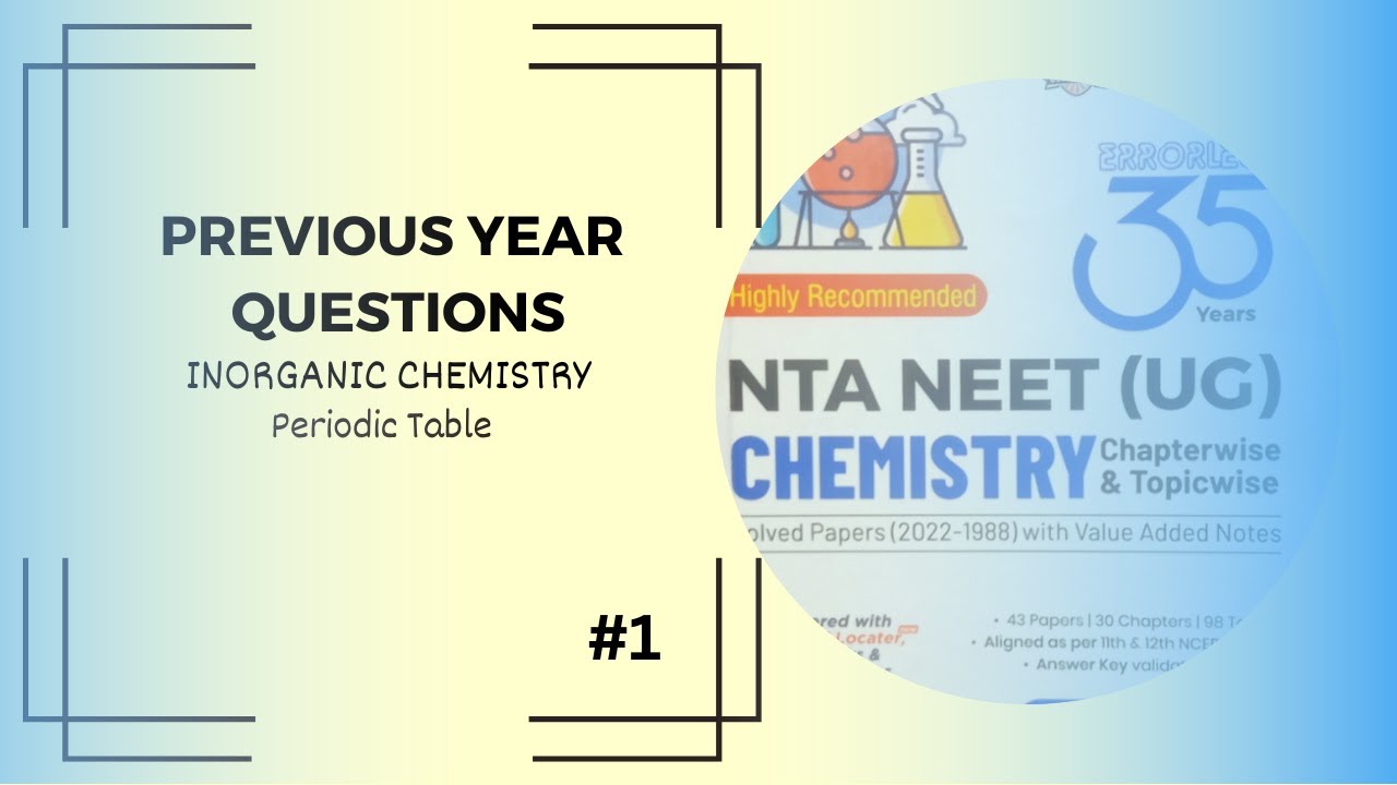 Periodic Table | Part 1 | Inorganic Chemistry | Neet 2023 | - YouTube