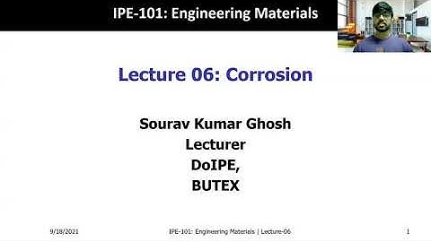IPE-101 Engineering Materials | Lecture-06 | Corrosion