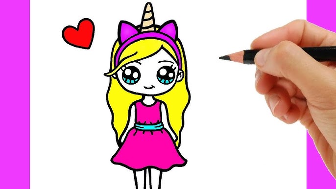 Bonequinha kawaii fofa ❤ desenho para desenhar 😍 desenhando desenhos. 