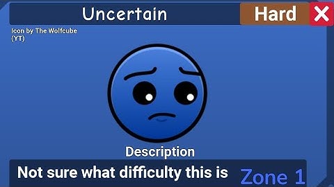 How to get UNCERTAIN in FIND THE GEOMETRY DASH Difficulties Roblox Zone 1