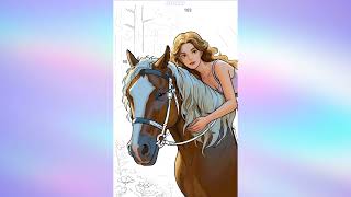 Zen Colors 🎨 | Painting a Girl with Horse 🐎🌸 | Relaxing Coloring Gameplay screenshot 4
