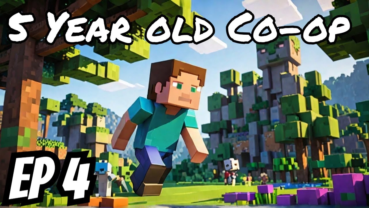Minecraft co-op with my 5 year old Ep4 - YouTube