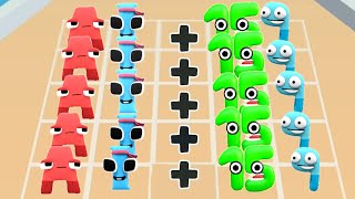 Merge Alphabet Run Fusion Rainbow Vs Merge Number Cube Run⭐Number Lore⭐⭐⭐⭐ Abcdefghijpqrstuwxyz