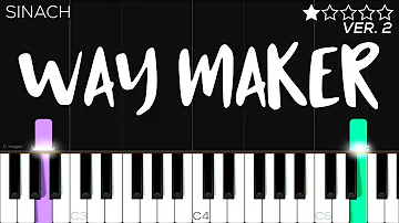 Sinach - Way Maker | EASY Piano Tutorial