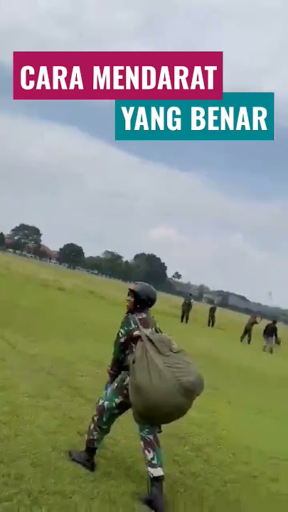 SEPERTI INI SISWA #KOPASGAT #TNIAU LATIHAN PENDARATAN TERJUN PAYUNG