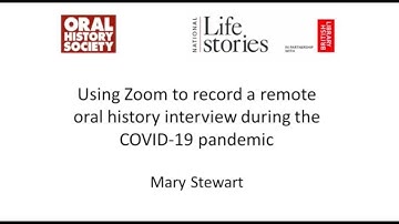 Remote interviewing during COVID-19 - Zoom video conferencing software