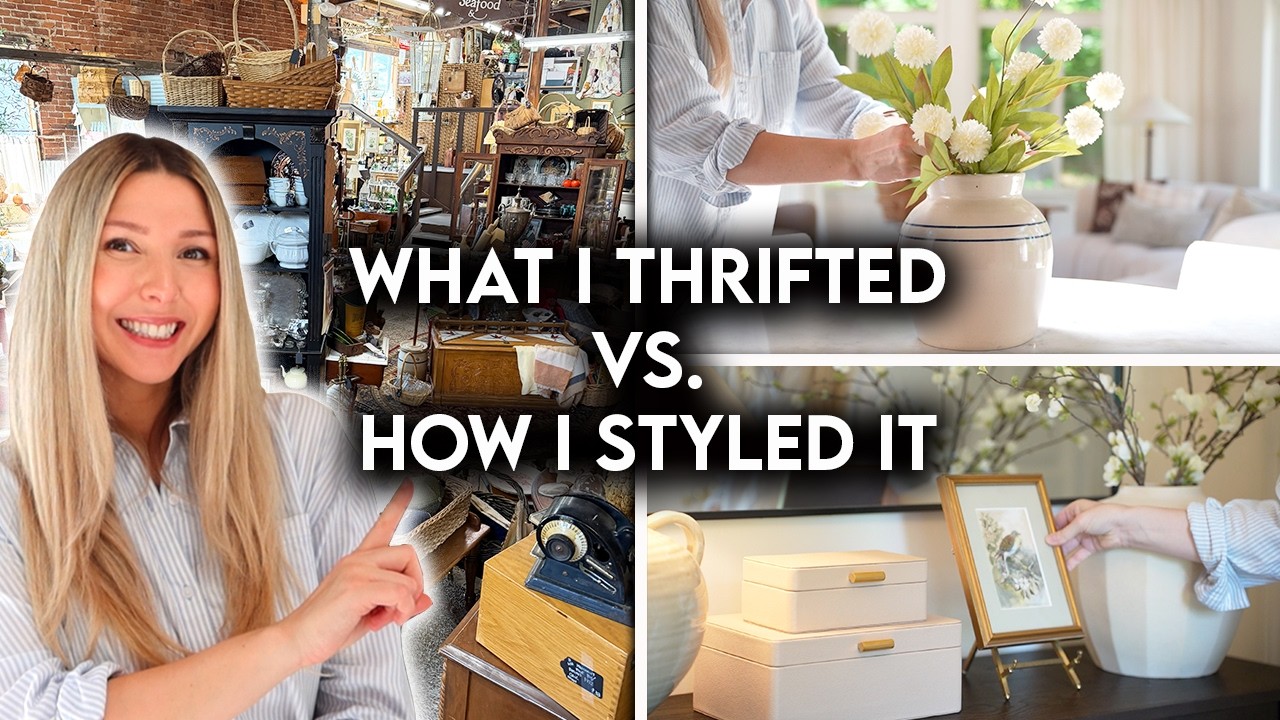 WHAT I THRIFTED VS. HOW I STYLED IT | Home Decor Thrift Shop & Decor Haul
