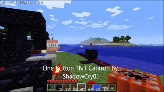Minecraft Tnt Cannon That Fires Using One Button