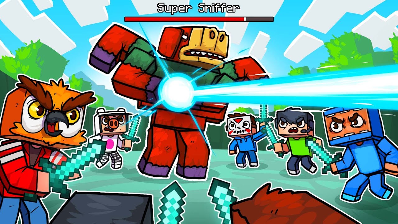 10 IDIOTS VS THE SUPER SNIFFER (OG MINECRAFT SERVER)