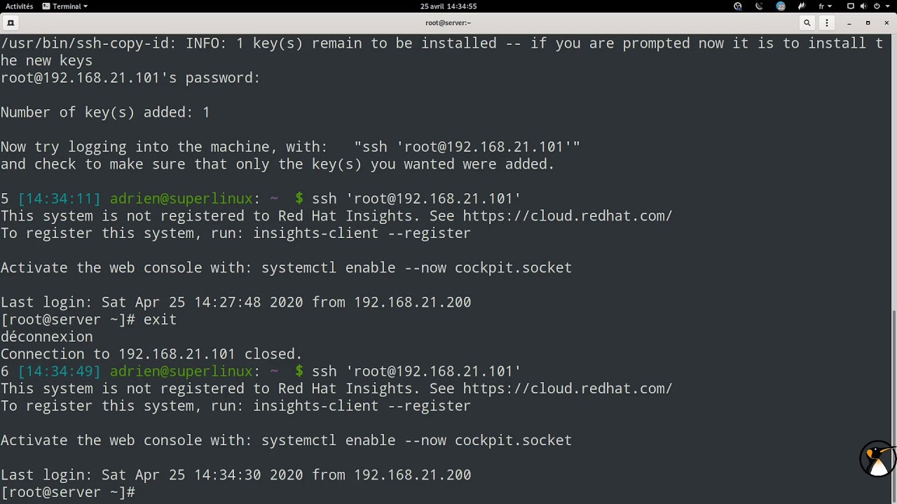 SSH : Générer des clés et changer le port d'écoute