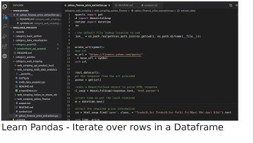Learn Pandas - Iterate over rows in a Dataframe