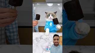 The cat made ice cream 😱 ! #cat #funny #cute #craftypuff #diyfun #icecream #trending #viral #comedy
