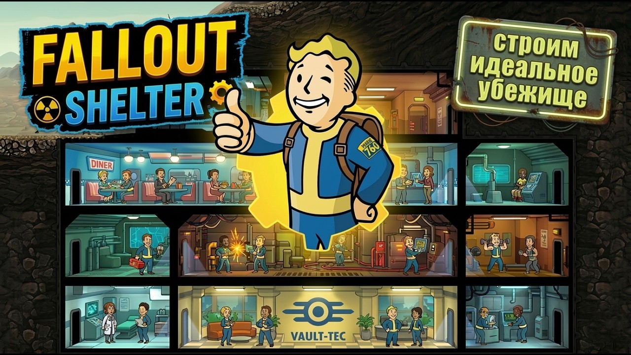 Первые шаги к идеальному убежищу Fallout Shelter - YouTube
